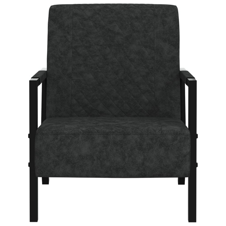 Elegant Black Faux Leather Armchair - Comfortable & Stylish Seating for Home or Office - Premium  from Home Treasures - Just £172.99! Shop now at Home Treasures