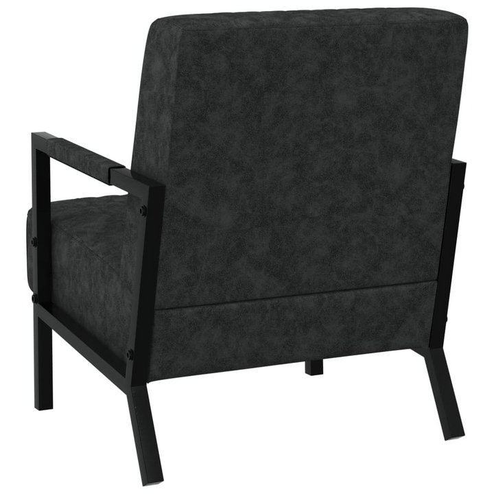 Elegant Black Faux Leather Armchair - Comfortable & Stylish Seating for Home or Office - Premium  from Home Treasures - Just £172.99! Shop now at Home Treasures