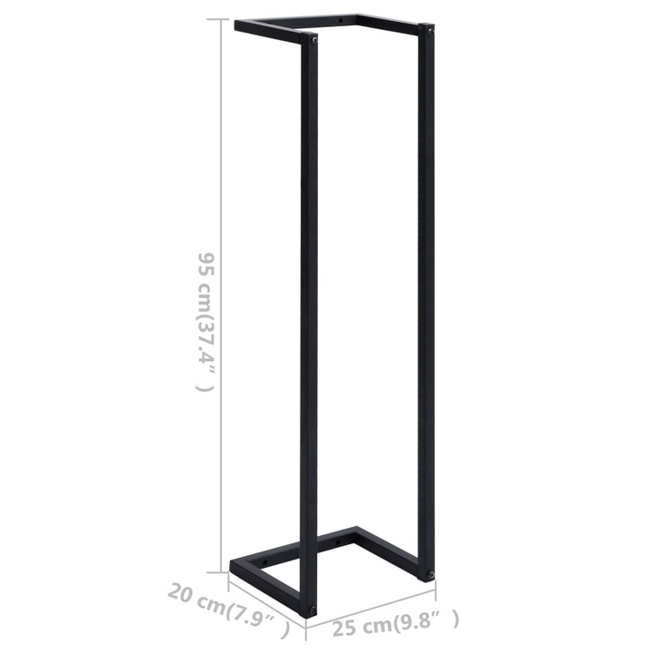 Stylish Black Iron Towel Rack - Space-Saving 25 x 20 x 95cm Design for Modern Bathrooms - Premium  from Home Treasures - Just £32.99! Shop now at Home Treasures