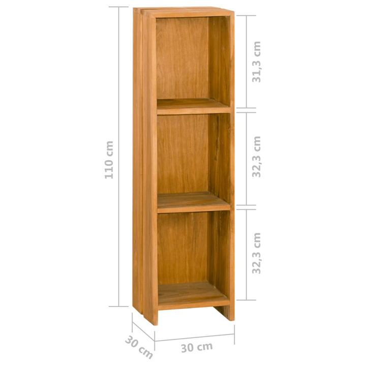 Elegant Solid Teak Bookshelf - Durable & Stylish 30 x 30 x 110 cm Wooden Bookcase - Premium  from Home Treasures - Just £154.99! Shop now at Home Treasures