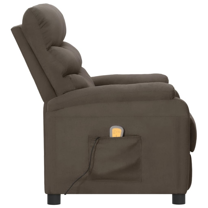 Grey Faux Leather Wing Back Massage Reclining Chair - Ultimate Comfort with 6-Point Vibration Massage - Premium  from Home Treasures - Just £243.99! Shop now at Home Treasures