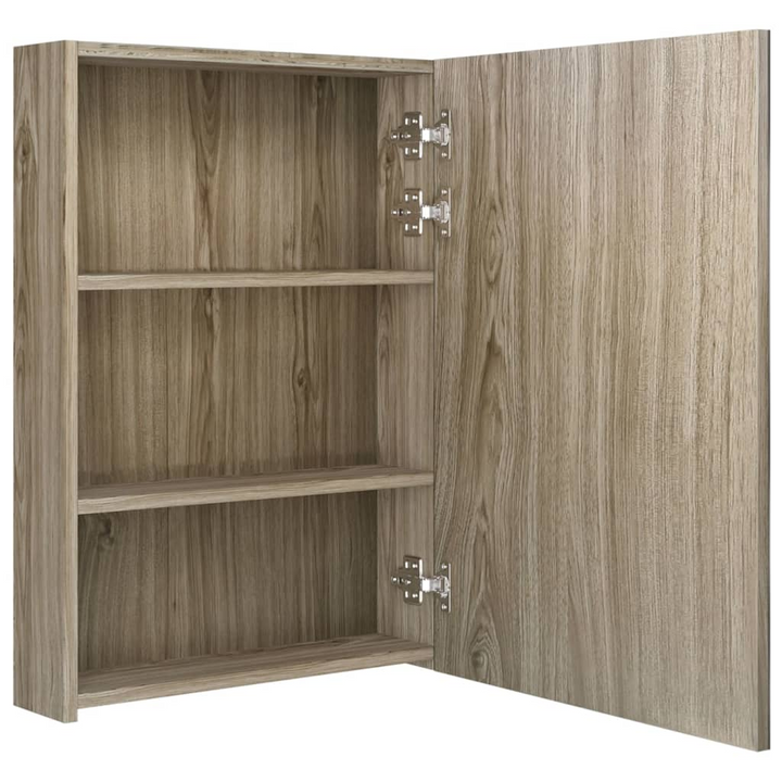 Modern Oak Bathroom Mirror Cabinet with LED Light - 50 x 13 x 70cm | Stylish Vanity Storage Solution - Premium  from Home Treasures - Just £128.99! Shop now at Home Treasures