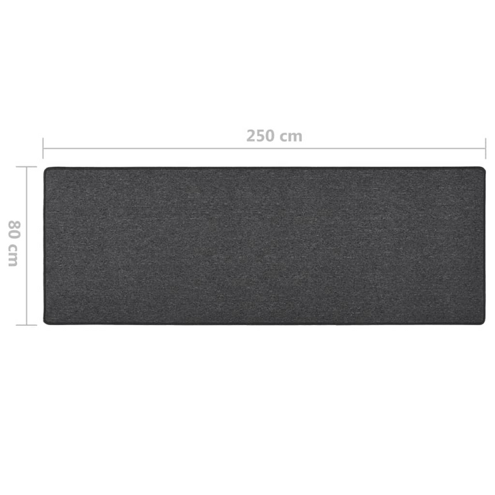 Trendy and Elegant Anthracite Carpet Runner 80x250 cm - Perfect for Any Room - Premium  from Home Treasures - Just £48.99! Shop now at Home Treasures