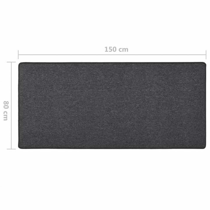 Anthracite Carpet Runner – Elegant and Durable 80x150 cm Floor Mat for Home or Office - Premium  from Home Treasures - Just £29.99! Shop now at Home Treasures