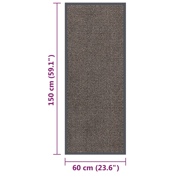 Dark Brown Tufted Doormat 60x150 cm - Durable, Non-Slip & Stylish Entryway Rug - Premium  from Home Treasures - Just £33.99! Shop now at Home Treasures