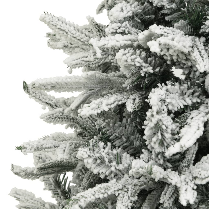 Artificial Christmas Tree with Flocked Snow, Green - PVC & PE Branches, Lifelike & Reusable, Easy Assembly with Steel Stand - Premium  from Home Treasures - Just £103.99! Shop now at Home Treasures