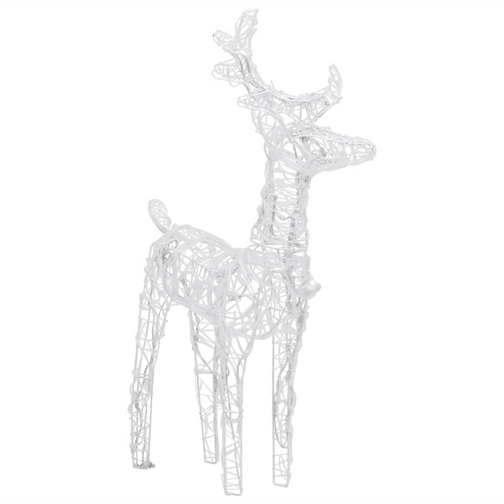 Reindeers & Sleigh Christmas Decoration - Stunning 280x28x55 cm Acrylic Holiday Decor with Blue LED Lights - Premium  from Home Treasures - Just £129.99! Shop now at Home Treasures