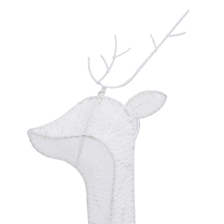 White Mesh Christmas Reindeer Family 270x7x90 cm ,Cold White Cold LED - Premium  from Home Treasures - Just £77.99! Shop now at Home Treasures