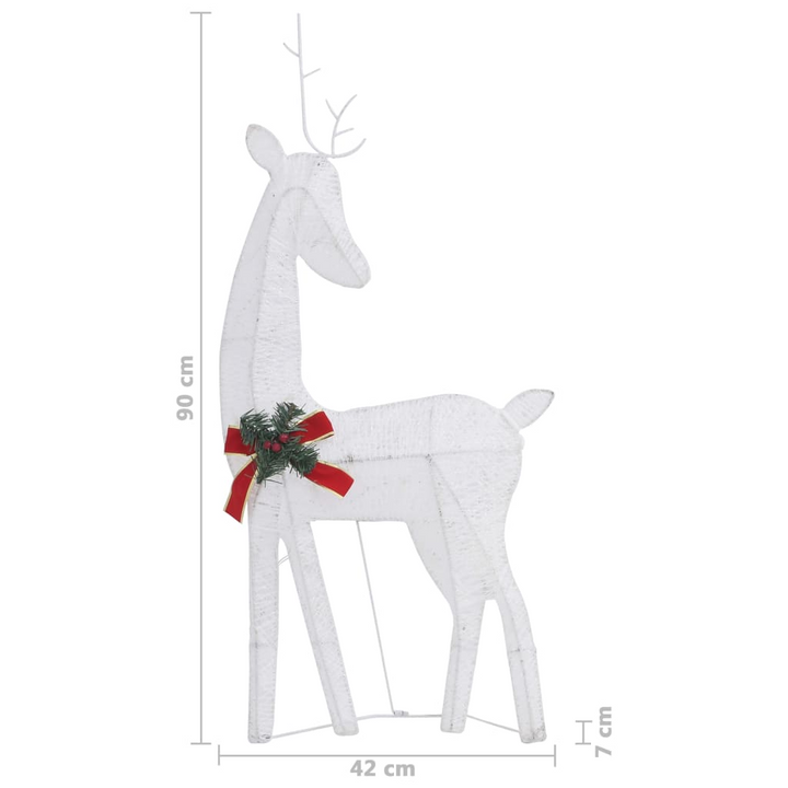 White Mesh Christmas Reindeer Family 270x7x90 cm ,Cold White Cold LED - Premium  from Home Treasures - Just £77.99! Shop now at Home Treasures