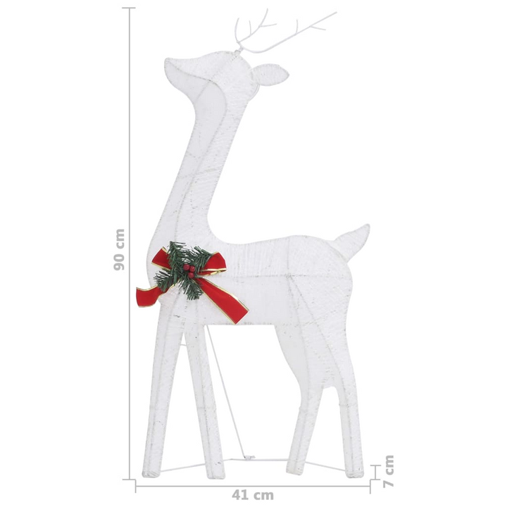 White Mesh Christmas Reindeer Family 270x7x90 cm ,Cold White Cold LED - Premium  from Home Treasures - Just £77.99! Shop now at Home Treasures