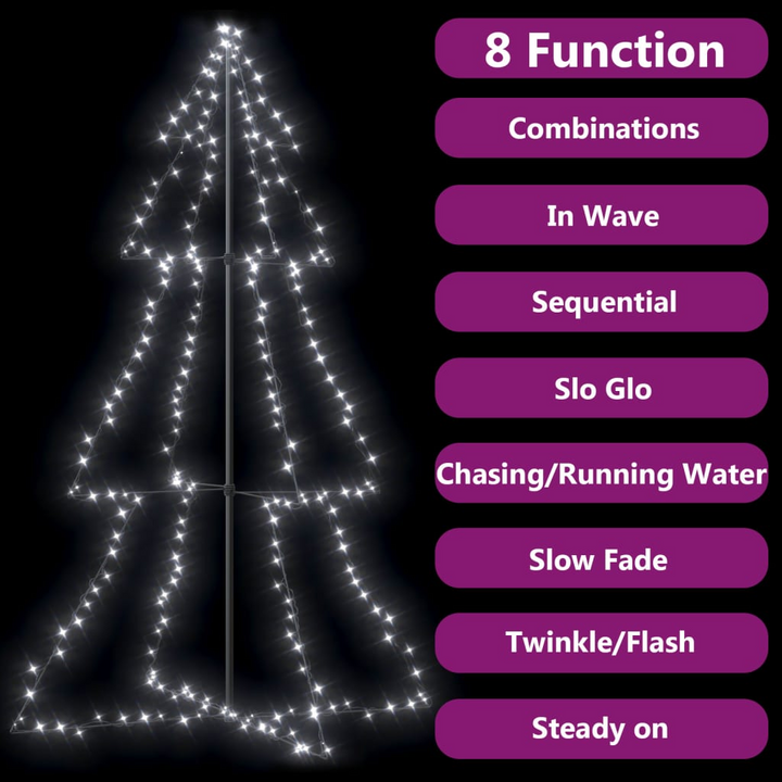 240 LED Christmas Cone Tree - 118x180 cm - Indoor & Outdoor Holiday Lighting - Premium  from Home Treasures - Just £43.99! Shop now at Home Treasures