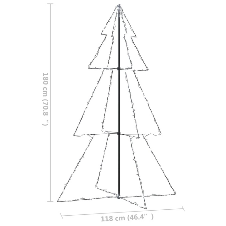 240 LED Christmas Cone Tree - 118x180 cm - Indoor & Outdoor Holiday Lighting - Premium  from Home Treasures - Just £43.99! Shop now at Home Treasures