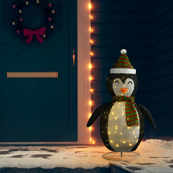 Decorative Christmas Snow Penguin Figure with LED Lights and Luxury Fabric - Premium  from Home Treasures - Just £58.99! Shop now at Home Treasures