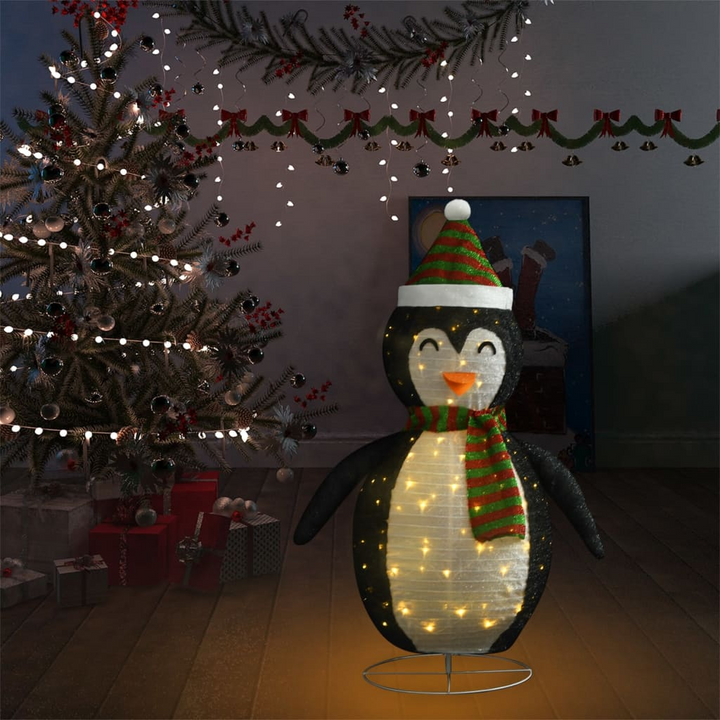 Decorative Christmas Snow Penguin Figure with LED Lights and Luxury Fabric - Premium  from Home Treasures - Just £58.99! Shop now at Home Treasures