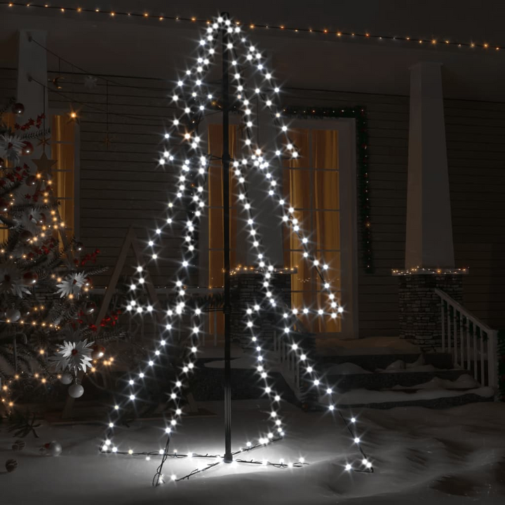 Christmas Cone Tree with 200 LED Lights, Indoor & Outdoor, 98x150 cm - Create a Magical Holiday Atmosphere - Premium  from Home Treasures - Just £37.99! Shop now at Home Treasures