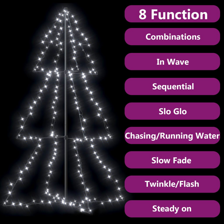 Christmas Cone Tree with 200 LED Lights, Indoor & Outdoor, 98x150 cm - Create a Magical Holiday Atmosphere - Premium  from Home Treasures - Just £37.99! Shop now at Home Treasures