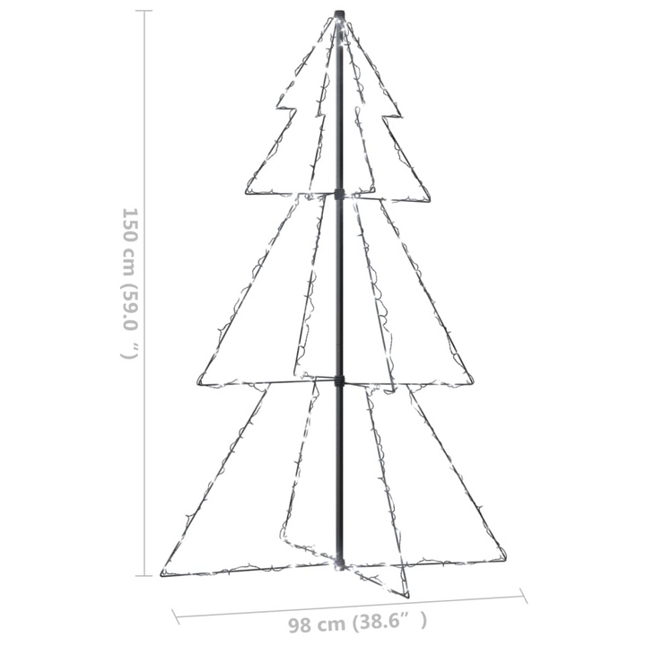 Christmas Cone Tree with 200 LED Lights, Indoor & Outdoor, 98x150 cm - Create a Magical Holiday Atmosphere - Premium  from Home Treasures - Just £37.99! Shop now at Home Treasures