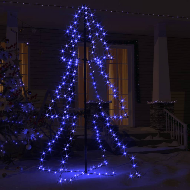 LED Christmas Cone Tree - Indoor & Outdoor - 98x150 cm - 8 Lighting Effects - Festive Holiday Decor - Premium  from Home Treasures - Just £37.99! Shop now at Home Treasures