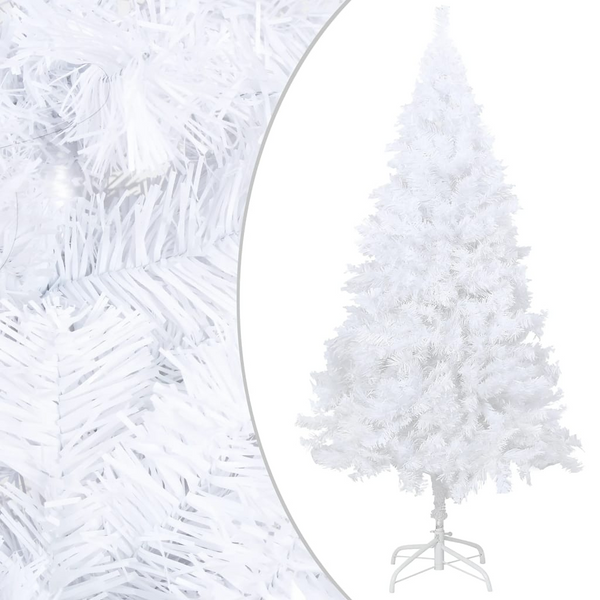 White Artificial Christmas Tree with Thick Branches, Realistic PVC & Metal Stand - Perfect for Indoor/Outdoor Seasonal Decor - Premium  from Home Treasures - Just £28.99! Shop now at Home Treasures