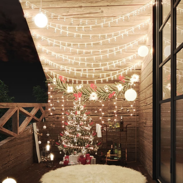 Globe Fairy String Lights with 200 Warm White LEDs & 8 Functions - Perfect for Indoor/Outdoor Decor - Premium  from Home Treasures - Just £29.99! Shop now at Home Treasures