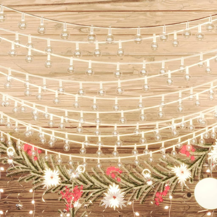 Globe Fairy String Lights with 200 Warm White LEDs & 8 Functions - Perfect for Indoor/Outdoor Decor - Premium  from Home Treasures - Just £29.99! Shop now at Home Treasures