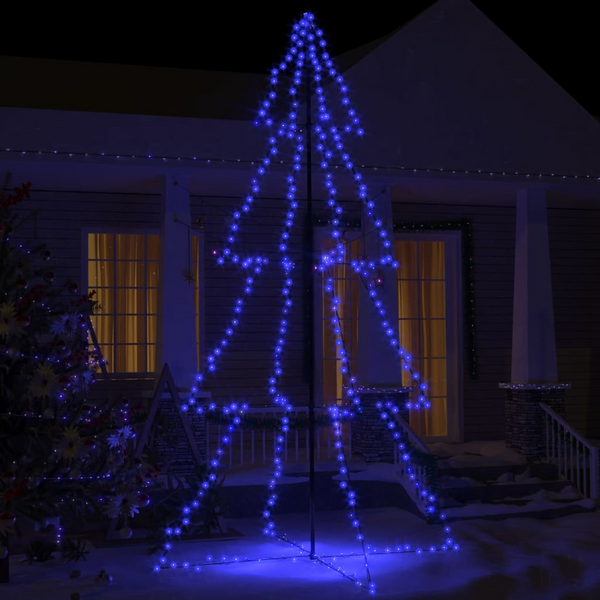 Blue LED Christmas Cone Tree - 360 LED Lights, Indoor & Outdoor Use - Premium  from Home Treasures - Just £61.99! Shop now at Home Treasures