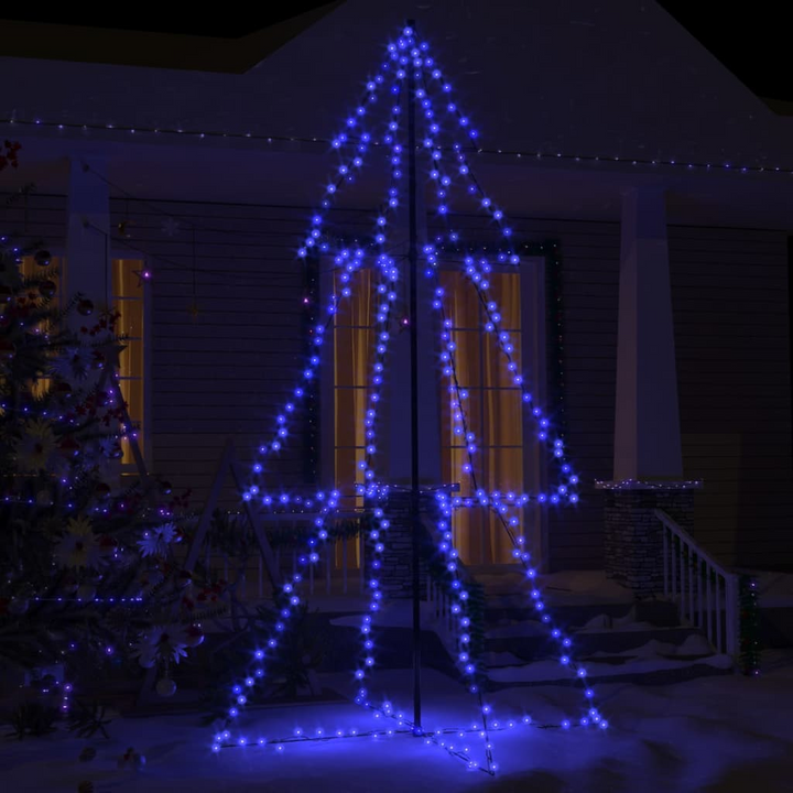 LED Christmas Cone Tree - Indoor & Outdoor, 120x220 cm - Blue Lights, 8 Lighting Modes, Waterproof Design - Premium  from Home Treasures - Just £49.99! Shop now at Home Treasures