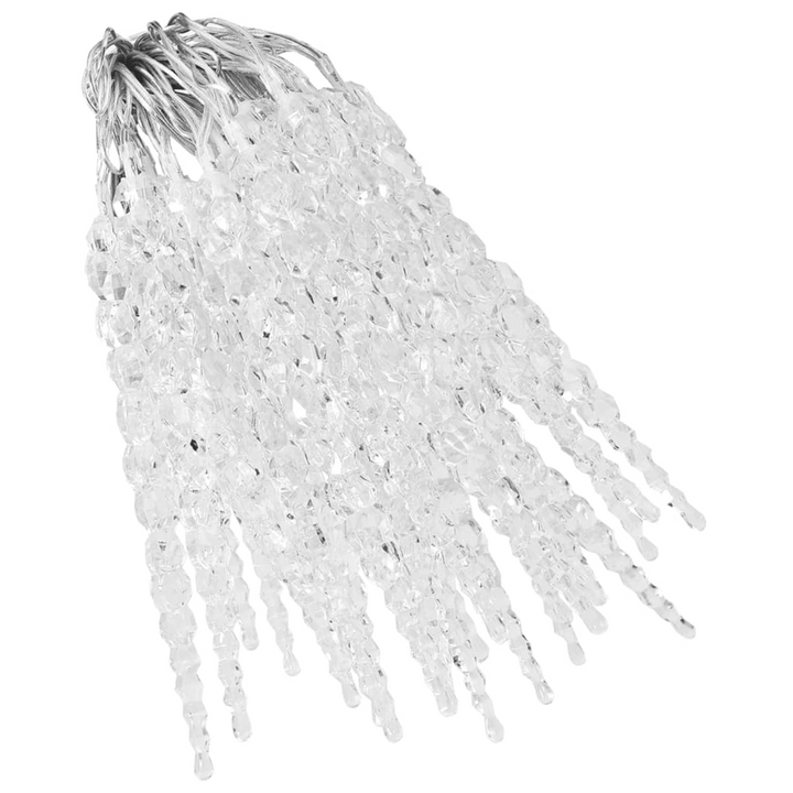 Christmas Icicle Lights 40pcs Cold White Acrylic with Remote Control - Outdoor & Indoor Decor - Premium  from Home Treasures - Just £29.99! Shop now at Home Treasures