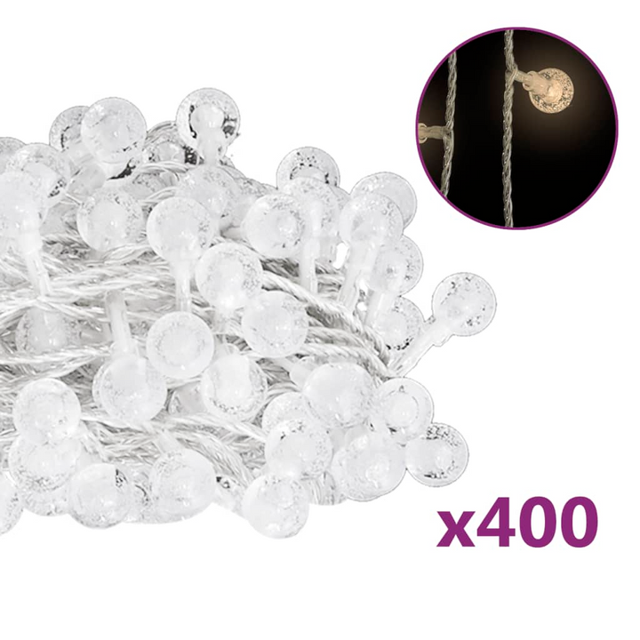 Globe Fairy String Lights - 40m | 400 LED | Warm White | 8 Lighting Modes for Indoor & Outdoor Decor - Premium  from Home Treasures - Just £39.99! Shop now at Home Treasures