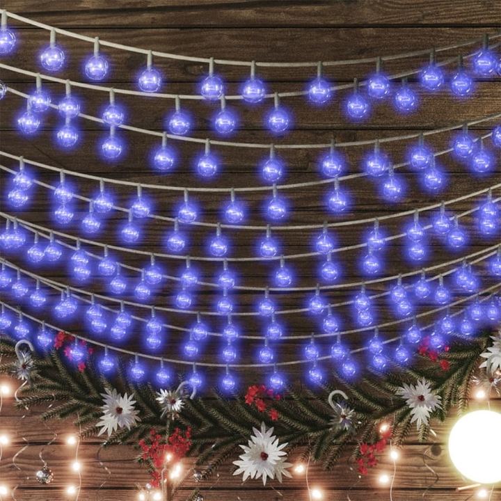 Blue LED Globe Fairy String Lights with 8 Lighting Modes – Perfect for Indoor & Outdoor Decor - Premium  from Home Treasures - Just £33.99! Shop now at Home Treasures