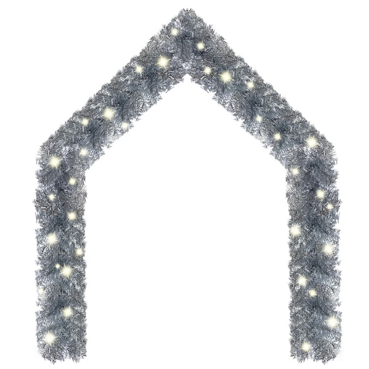 10m Silver Christmas Garland with 150 LED Lights - Spectacular Holiday Decor - Premium  from Home Treasures - Just £55.99! Shop now at Home Treasures