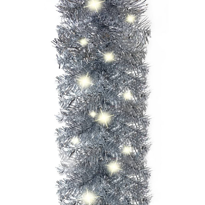 10m Silver Christmas Garland with 150 LED Lights - Spectacular Holiday Decor - Premium  from Home Treasures - Just £55.99! Shop now at Home Treasures