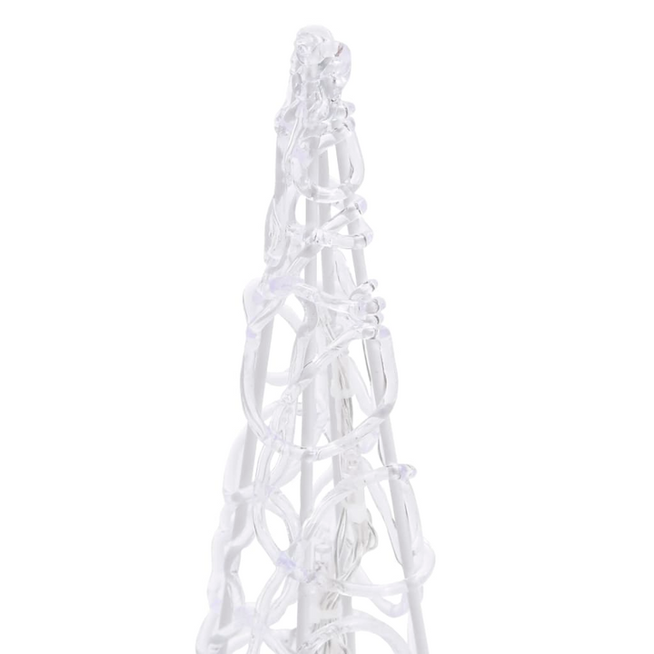 Acrylic Decorative LED Light Cone Set - Warm White - 3 Sizes 60/90/120cm - Indoor & Outdoor Christmas Decoration - 8 Lighting Effects - Energy-Saving LEDs - Premium  from Home Treasures - Just £106.99! Shop now at Home Treasures