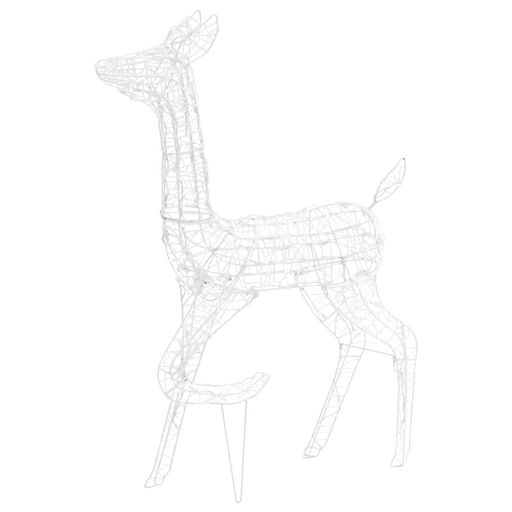 Acrylic Reindeer Family Christmas Decoration - 160 LED Colorful Lights, 69cm & 34cm - Festive Outdoor/Indoor Decor - Premium  from Home Treasures - Just £75.99! Shop now at Home Treasures