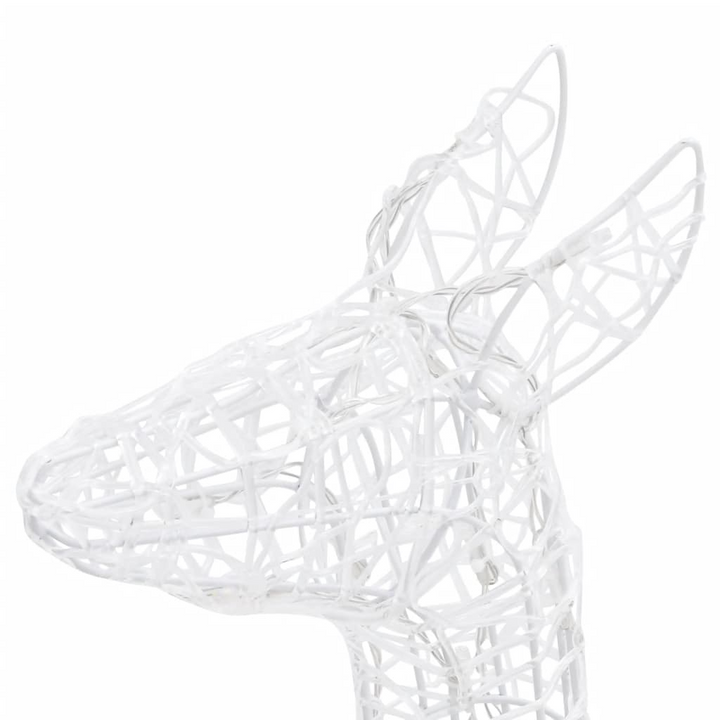 Acrylic Reindeer Family Christmas Decoration - 160 LED Colorful Lights, 69cm & 34cm - Festive Outdoor/Indoor Decor - Premium  from Home Treasures - Just £75.99! Shop now at Home Treasures