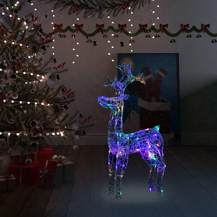 Reindeer Christmas Decoration with 90 LEDs - 60x16x100 cm Acrylic - Weather-Resistant for Indoor & Outdoor Use - Premium  from Home Treasures - Just £73.99! Shop now at Home Treasures