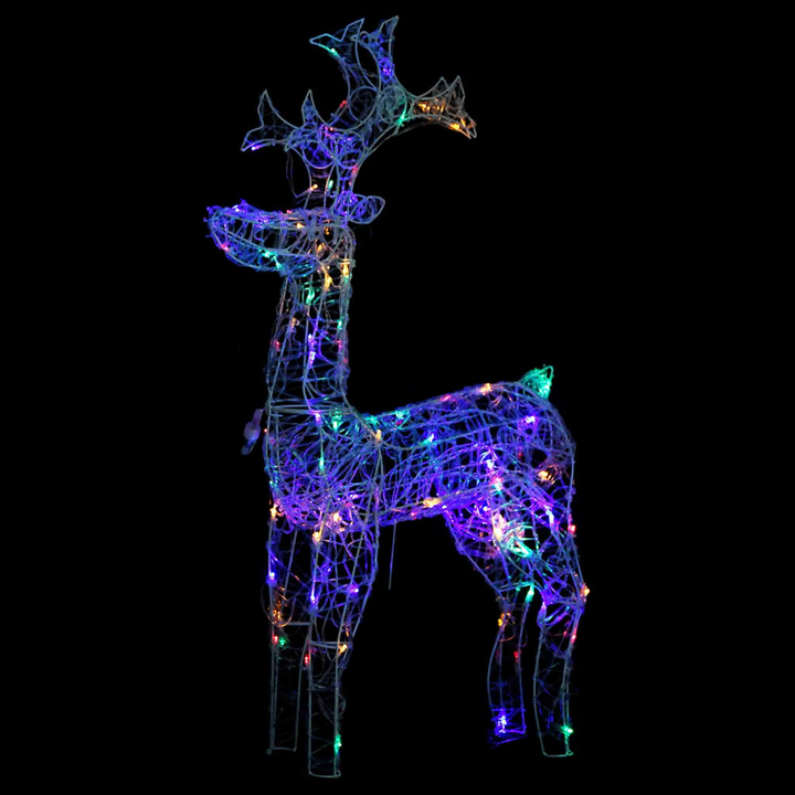 Reindeer Christmas Decoration with 90 LEDs - 60x16x100 cm Acrylic - Weather-Resistant for Indoor & Outdoor Use - Premium  from Home Treasures - Just £73.99! Shop now at Home Treasures