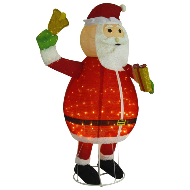 180 cm LED Santa Claus Figure – Luxury Fabric Christmas Decoration with 200 Warm White Lights & 8 Lighting Modes, Ideal for Indoor & Outdoor Use - Premium  from Home Treasures - Just £127.99! Shop now at Home Treasures