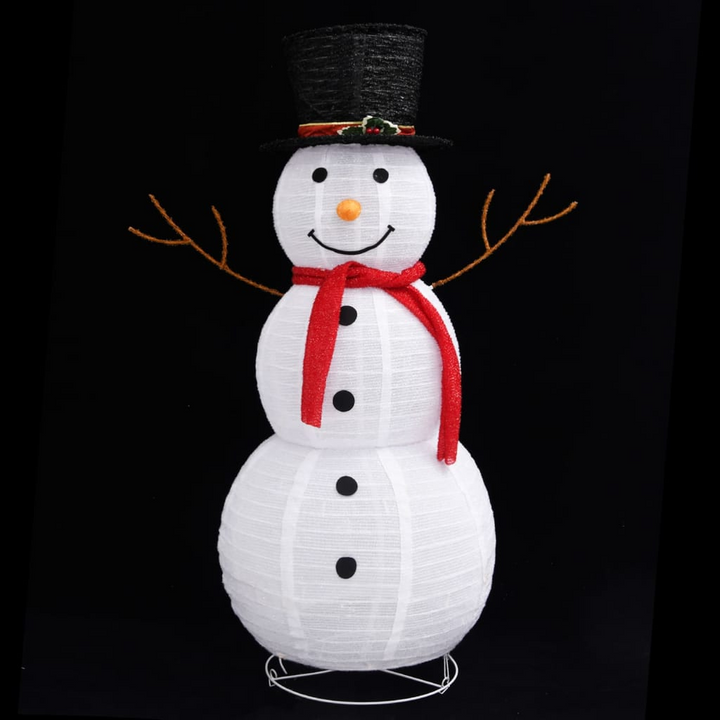 Decorative Christmas Snowman Figure with LED Lights - Luxury Fabric, 8 Lighting Modes, Indoor/Outdoor Holiday Decoration - Premium  from Home Treasures - Just £78.99! Shop now at Home Treasures