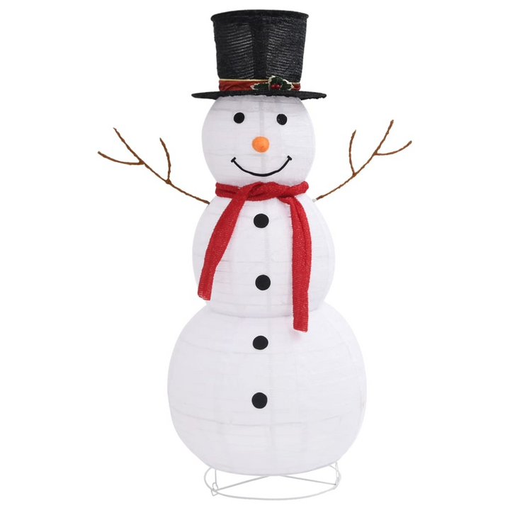 Decorative Christmas Snowman Figure with LED Lights - Luxury Fabric, 8 Lighting Modes, Indoor/Outdoor Holiday Decoration - Premium  from Home Treasures - Just £78.99! Shop now at Home Treasures