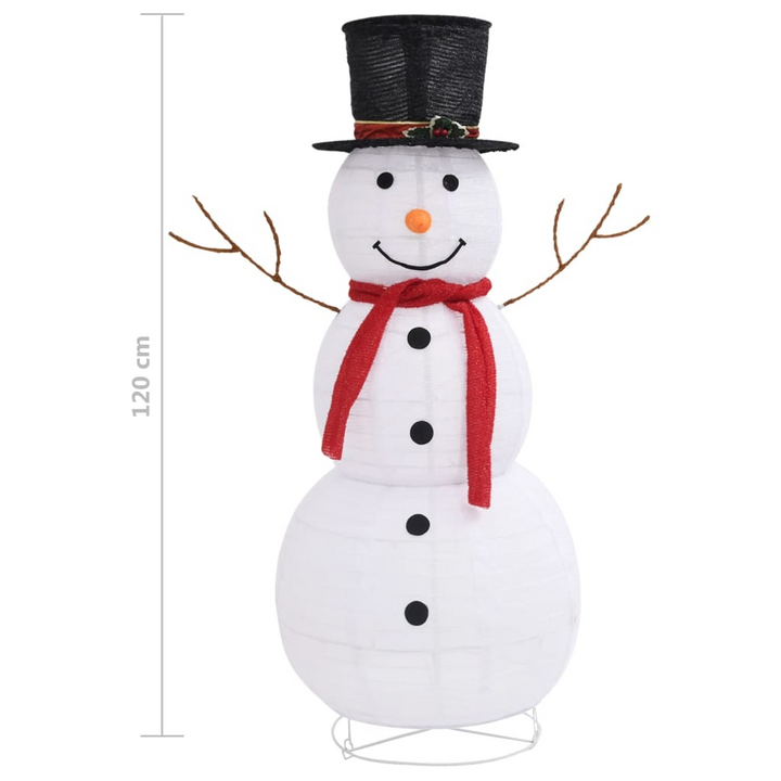 Decorative Christmas Snowman Figure with LED Lights - Luxury Fabric, 8 Lighting Modes, Indoor/Outdoor Holiday Decoration - Premium  from Home Treasures - Just £78.99! Shop now at Home Treasures