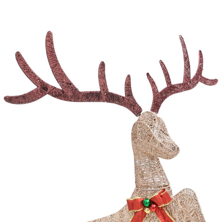 Flying Reindeer Christmas Decoration with 120 Warm White LEDs in Gold - Perfect for Indoor & Outdoor Holiday Decor - Premium  from Home Treasures - Just £65.99! Shop now at Home Treasures