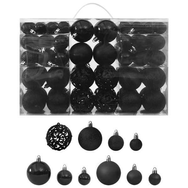 Christmas Ball Set - Elegant Black Decorations for Tree, Home, and Office - Premium  from Home Treasures - Just £46.99! Shop now at Home Treasures