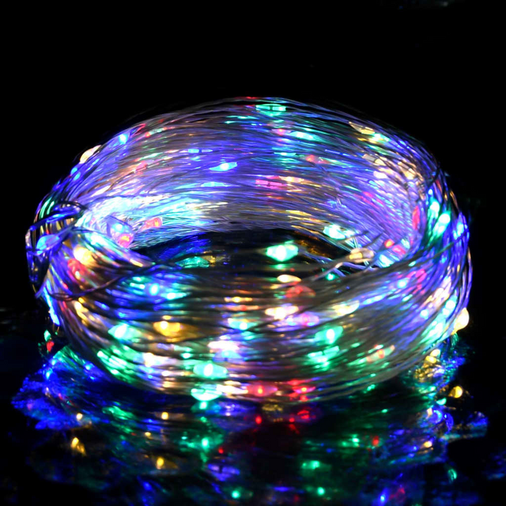 LED String Lights with 300 Multicolour LEDs - Remote Control & 8 Lighting Modes - Perfect for Indoor & Outdoor Decoration - Premium  from Home Treasures - Just £17.99! Shop now at Home Treasures