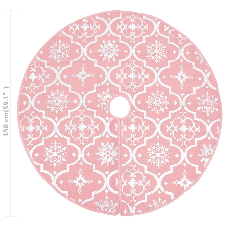 Luxury Christmas Tree Skirt with Sock Pink 150 cm Fabric - Festive Decoration - Premium  from Home Treasures - Just £15.99! Shop now at Home Treasures