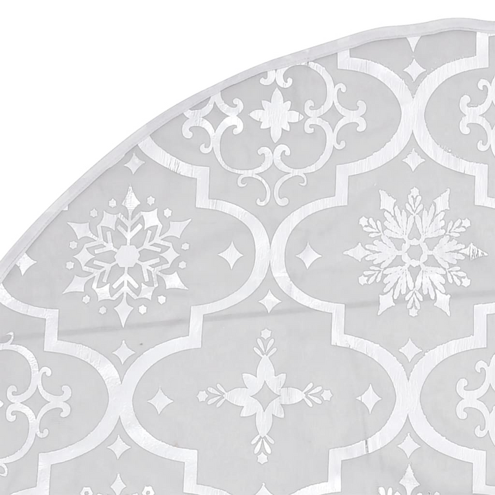 Luxury Christmas Tree Skirt with Sock White 122 cm Fabric - Enhance Your Christmas Decor - Premium  from Home Treasures - Just £21.99! Shop now at Home Treasures