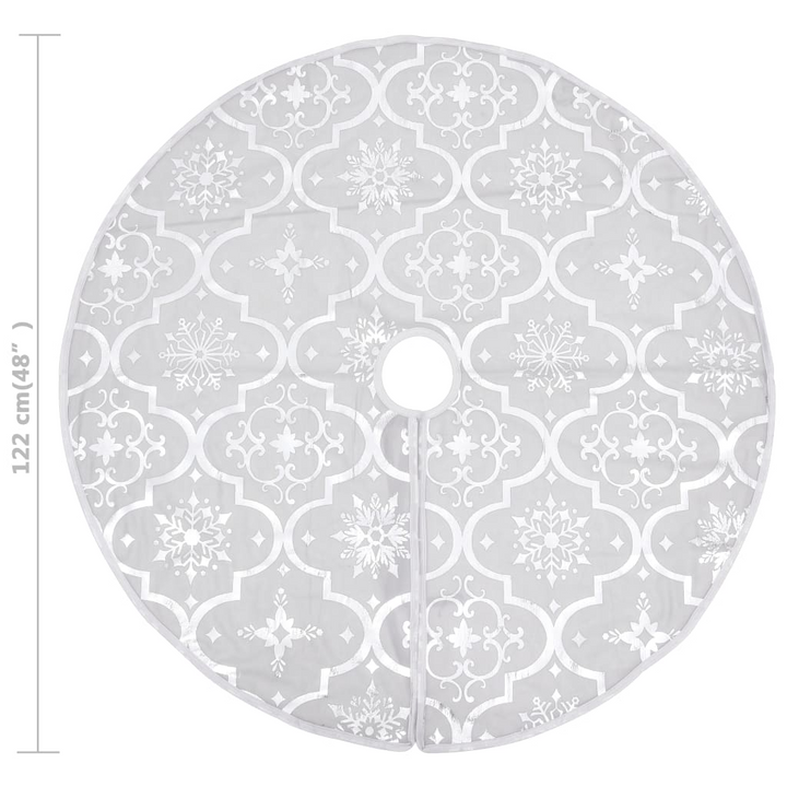 Luxury Christmas Tree Skirt with Sock White 122 cm Fabric - Enhance Your Christmas Decor - Premium  from Home Treasures - Just £21.99! Shop now at Home Treasures