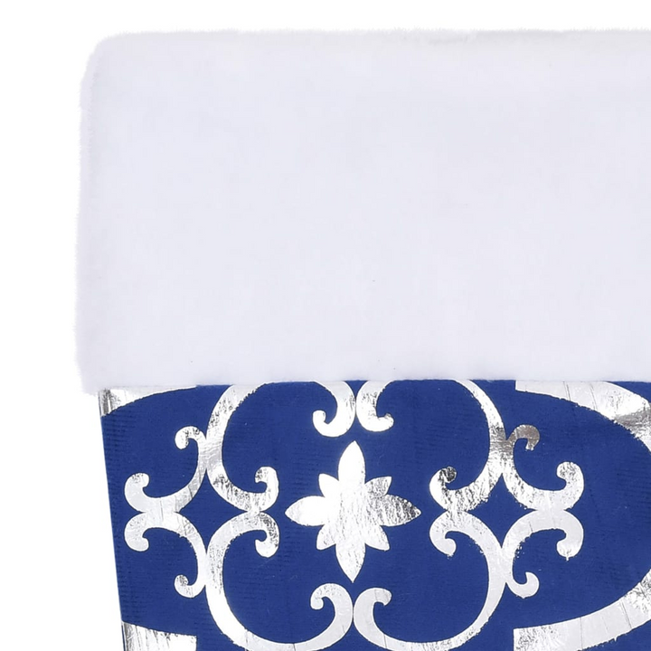 Luxury Christmas Tree Skirt with Sock Blue 90 cm Fabric - Premium  from Home Treasures - Just £17.99! Shop now at Home Treasures