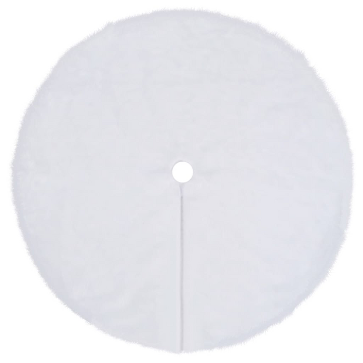 White Christmas Tree Skirt - 122 cm Faux Fur, Elegant & Durable Holiday Decor - Premium  from Home Treasures - Just £25.99! Shop now at Home Treasures