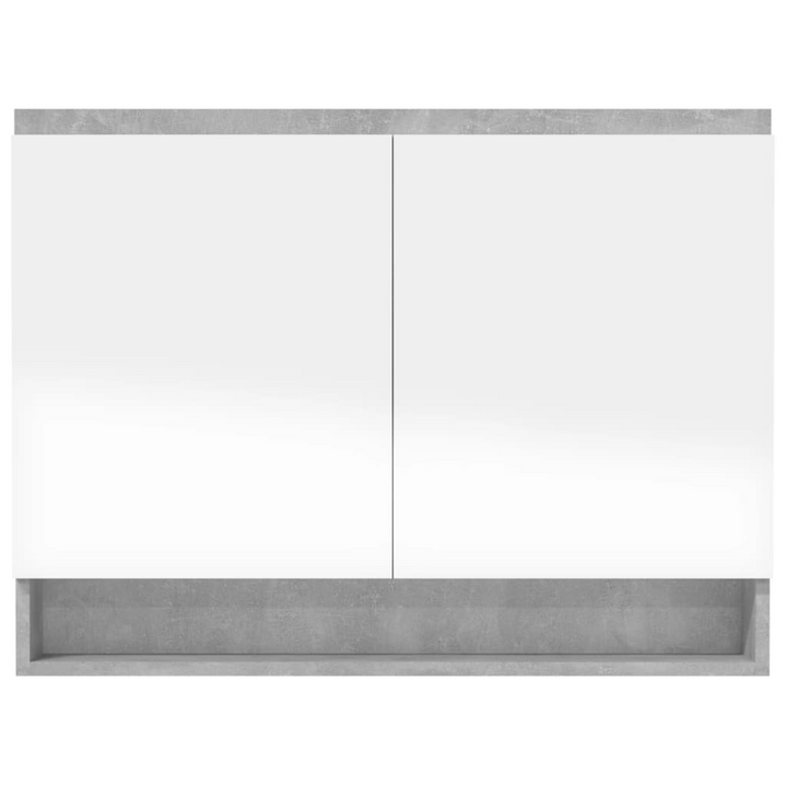 Elegant Concrete Grey Bathroom Mirror Cabinet - 80 x 15 x 60cm | Stylish Storage Solution with USB Interface - Premium  from Home Treasures - Just £135.99! Shop now at Home Treasures